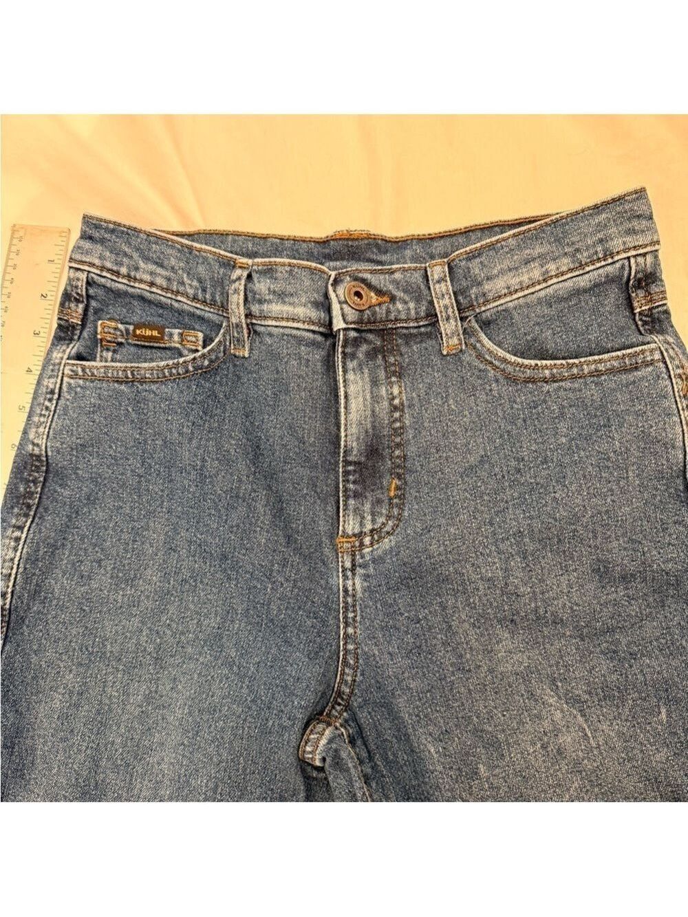 KÜHL Blue Jeans Women’s 6 Reg Straight Leg Mid Rise - Picture 8 of 9